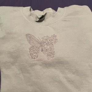 embroidered crewneck